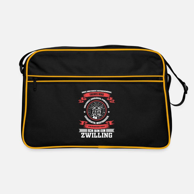 Sternzeichen Zwillinge Horoskop Retro Tasche