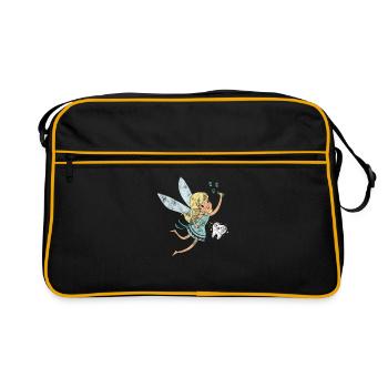 Fée des dents et pluie d'argent - Sac Retro - noir/or - Devant