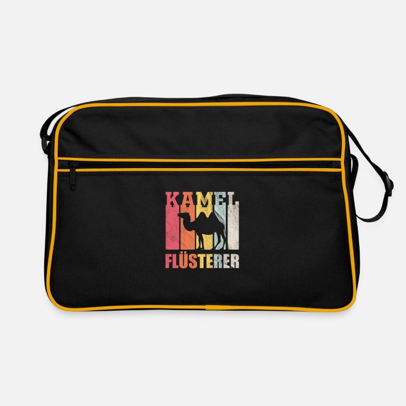 Kamel Flüsterer - Retro Tasche - Schwarz/Gold