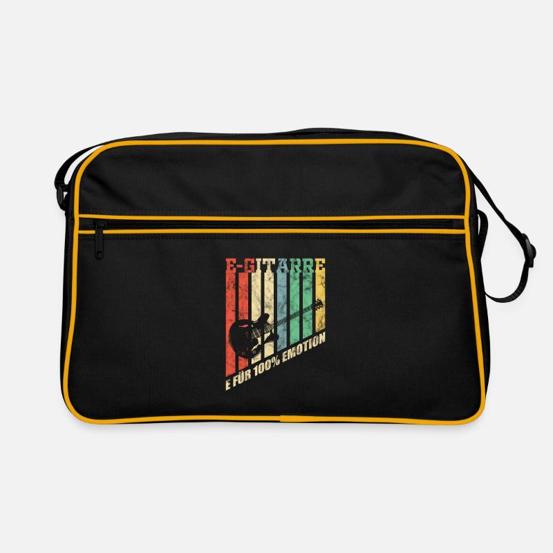 E-Gitarre - Retro Tasche - Schwarz/Gold
