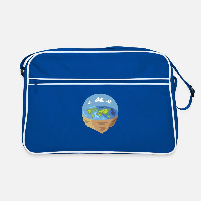 Flat Earth flache Erde Geschenk Retro Tasche