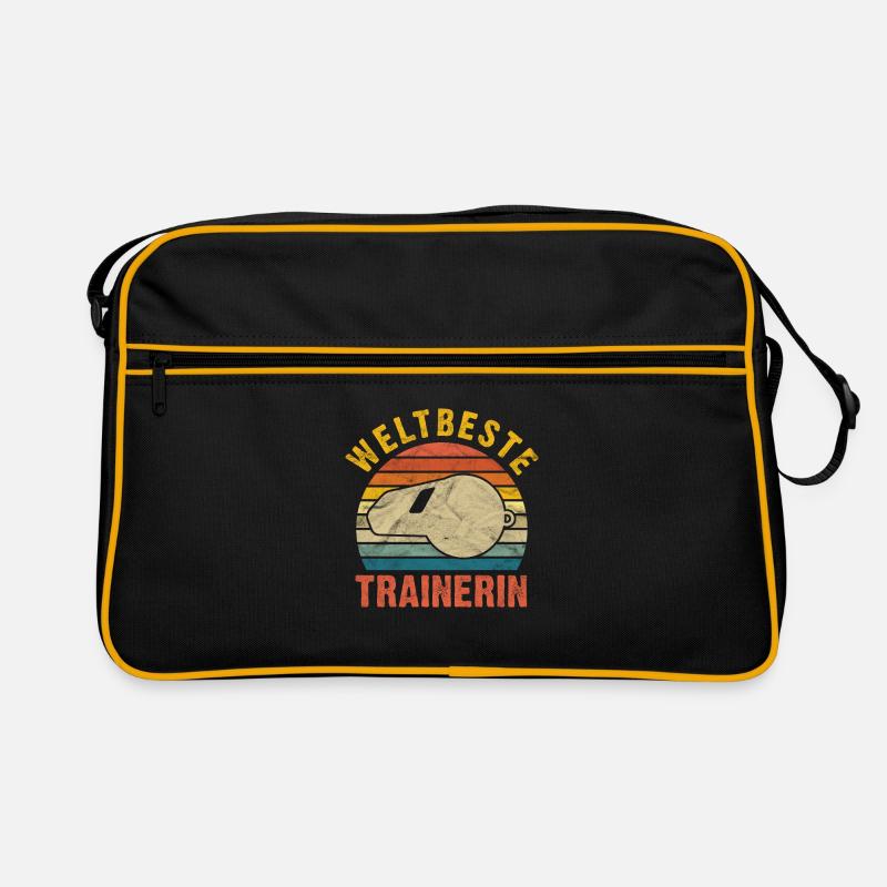 Weltbeste Trainerin Mannschaft Geschenk Retro Tasche