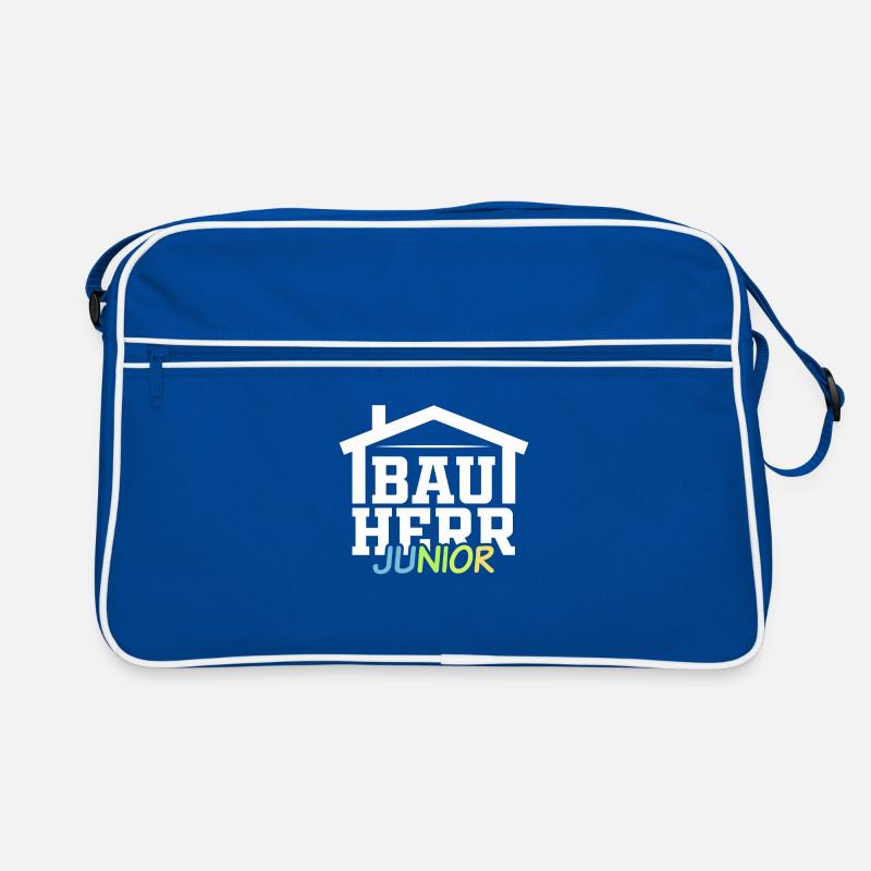 Bauherr Junior Kind Kinder Sohn Geschenk Retro Tasche