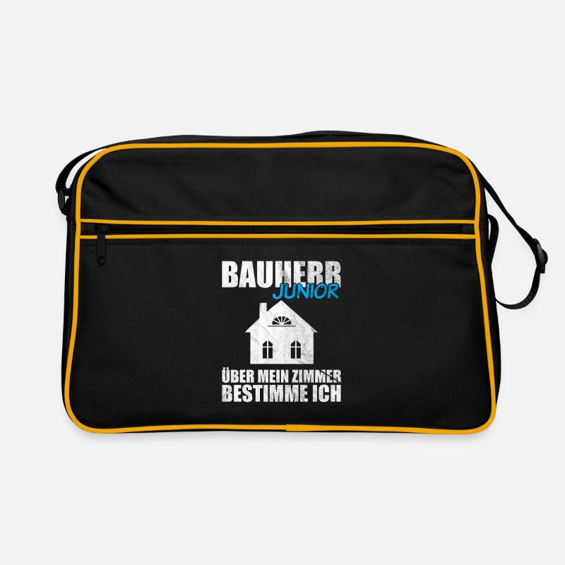 Lustiges Bauherr Junior Geschenk Retro Tasche