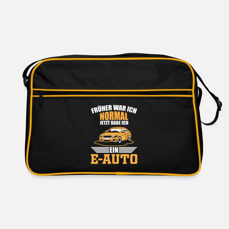 Lustiges E-Auto Fahrer Sprüche Geschenk Retro Tasche