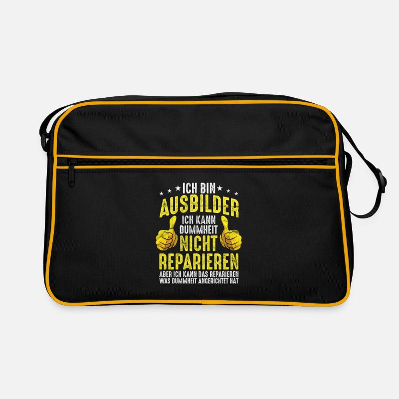 Ausbilder - Retro Tasche - Schwarz/Gold