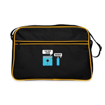 Funny programmer & nerd quote - Retro Bag - black/gold - Front
