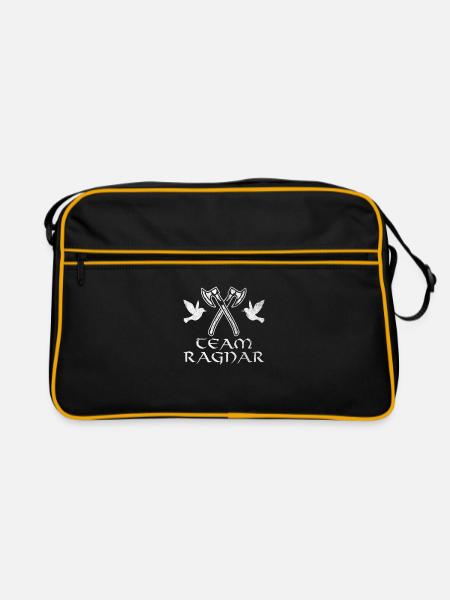 Idée cadeau du mythe de l'équipe Ragnar Viking - Sac Retro - noir/or - Devant