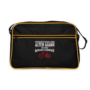 Vieux VTT homme | VTT VTT - Sac Retro - noir/or - Devant