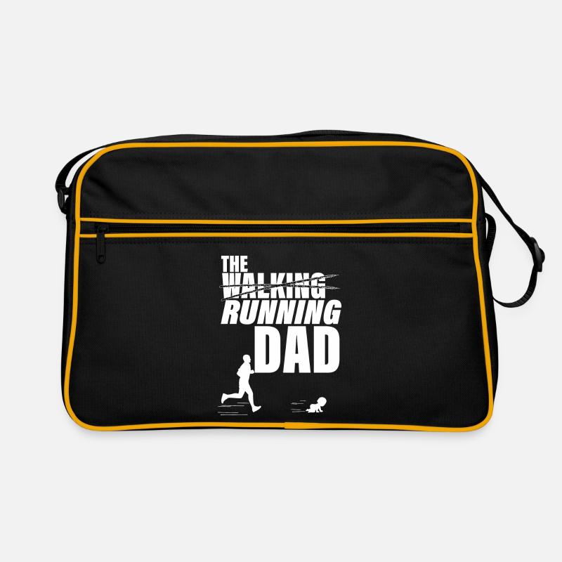 The walking running dad. idée cadeau papa et bébé Sac Retro