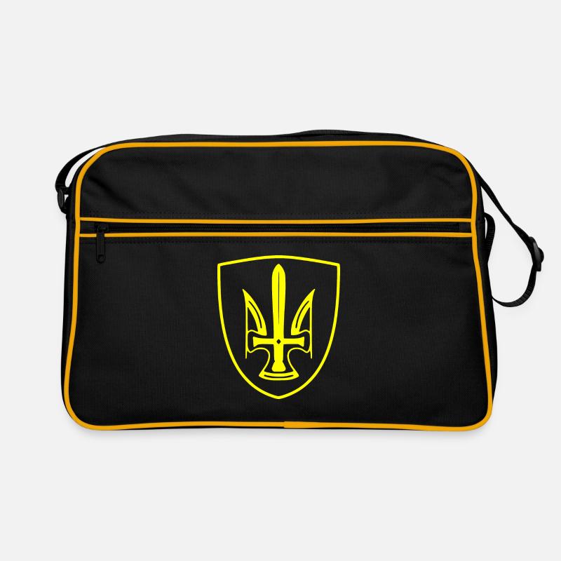Ukraine - Retro Tasche - Schwarz/Gold