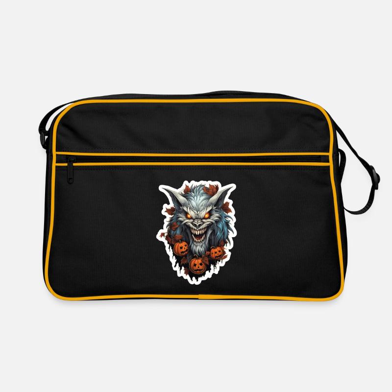 Werwolf Halloween Retro Tasche