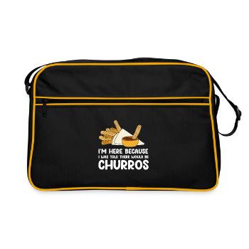 Churro Gift Mexico Food - Retro Bag - black/gold - Front