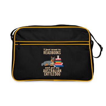 Australian Cattle Dog - Retro Bag - black/gold - Front