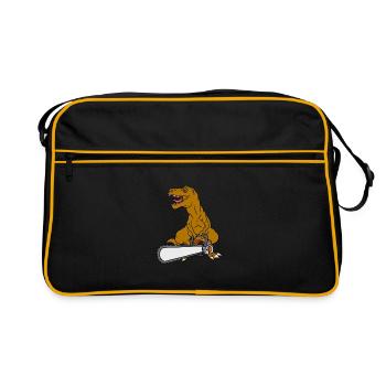 T-Rex Chainsaw - Retro Bag - black/gold - Front