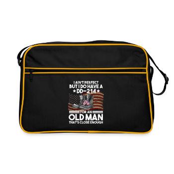 Vétéran du Vietnam - Sac Retro - noir/or - Devant