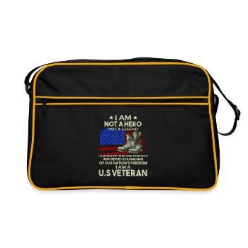 Vétéran du Vietnam - Sac Retro - noir/or - Devant