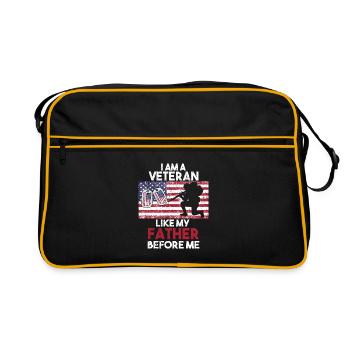 Vétéran du Vietnam - Sac Retro - noir/or - Devant