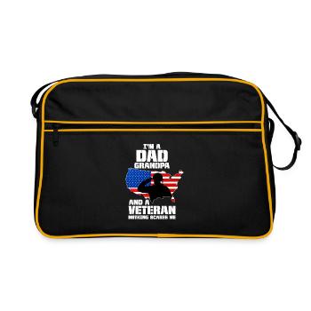 Vétéran du Vietnam - Sac Retro - noir/or - Devant
