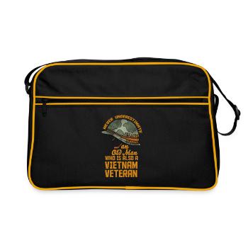 Vétéran du Vietnam - Sac Retro - noir/or - Devant