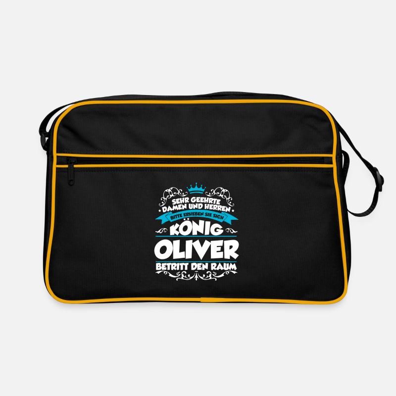 Oliver Name Design Retro Tasche