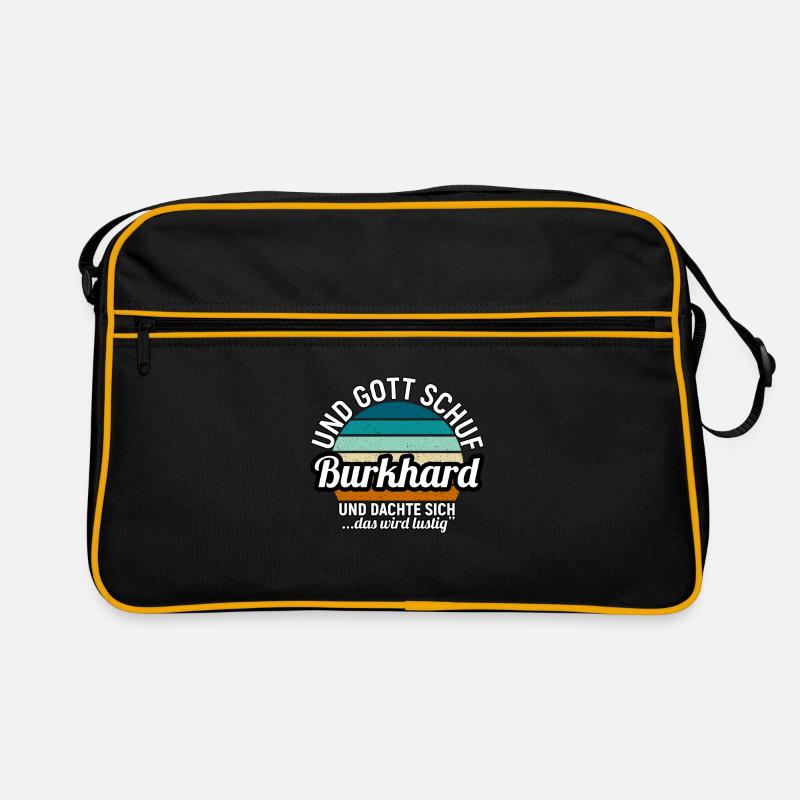 Carsten - Retro Tasche - Schwarz/Gold