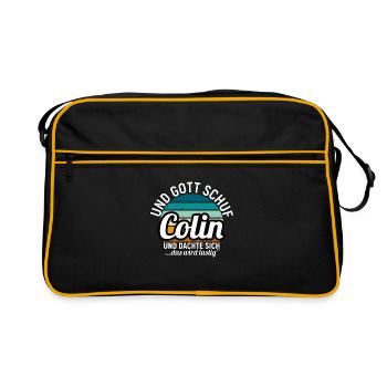 Constantin - Retro Tasche - Schwarz/Gold - Vorne