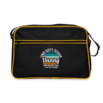 Denis - Retro Tasche - Schwarz/Gold - Vorne