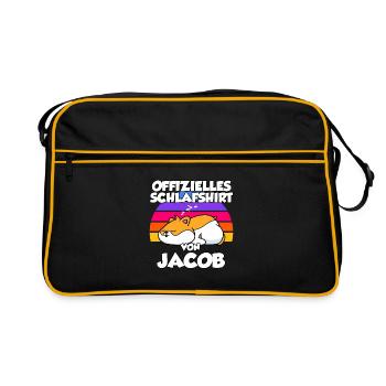Offizielles Schlafshirt Von Jacob - Retro Tasche - Schwarz/Gold - Vorne