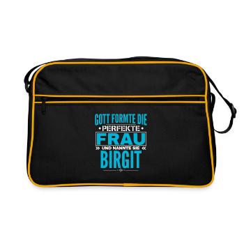 Conception du nom Birgit - Sac Retro - noir/or - Devant