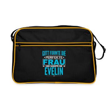 Evelin Name Design - Retro Bag - black/gold - Front