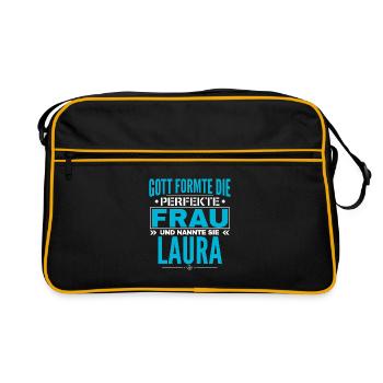 Conception du nom de Laura - Sac Retro - noir/or - Devant