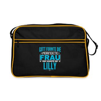 Lilly Name Design - Retro Bag - black/gold - Front
