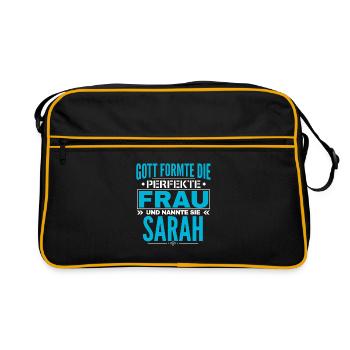 Sarah Name Design - Retro Bag - black/gold - Front