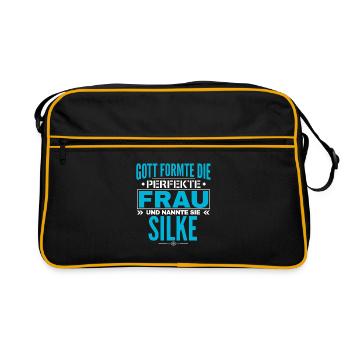 Conception de nom Silke - Sac Retro - noir/or - Devant
