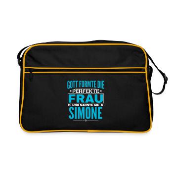 Conception de nom Simone - Sac Retro - noir/or - Devant