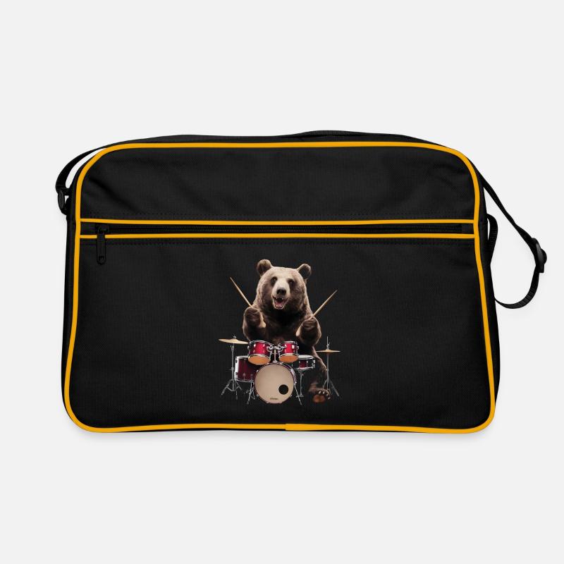 Bär Schlagzeug Retro Tasche