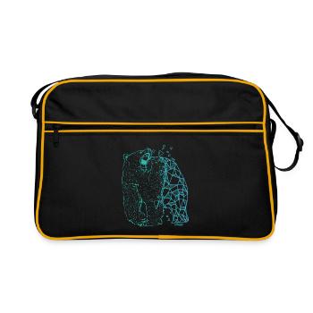 Bear geometric - 3D Colormagic Edition - Retro Bag - black/gold - Front