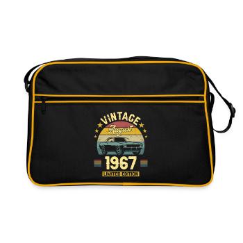 Vintage August 1967 55 years anniversary - Retro Bag - black/gold - Front
