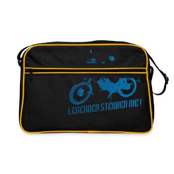 Simson S51 Enduro Legenden - Retro Tasche - Schwarz/Gold - Vorne