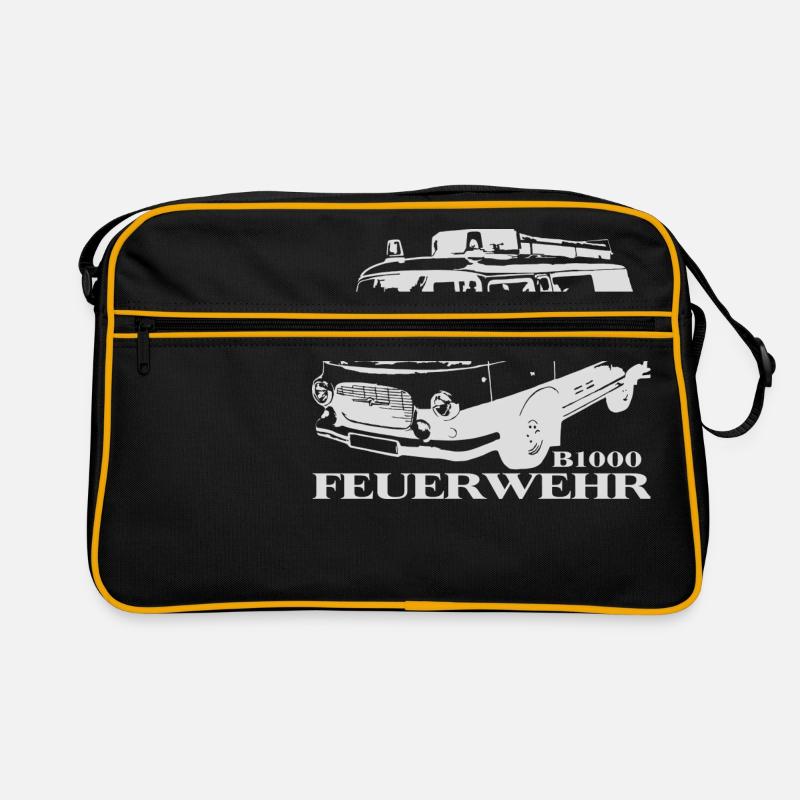 Barkas B1000 Feuerwehr - Retro Tasche - Schwarz/Gold