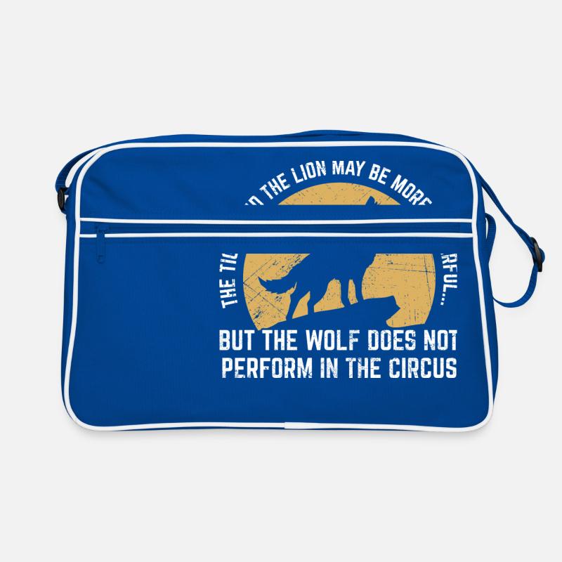 Le loup n'effectue pas dans le cirque Sac Retro