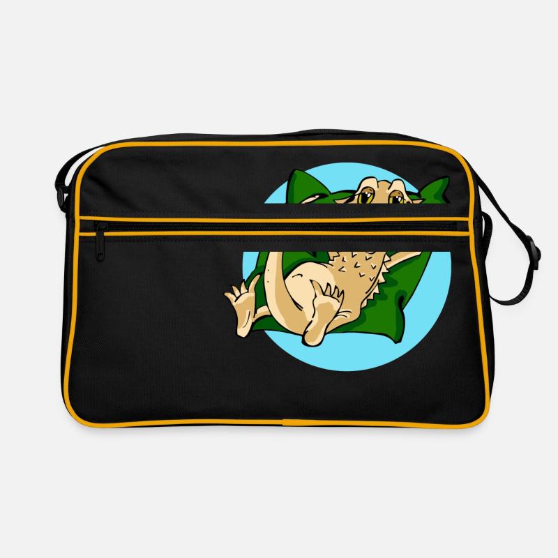 Dragon barbu cool sur l'oreiller reptile reptile Sac Retro