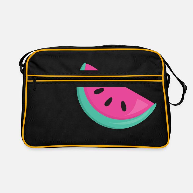 Melone - Retro Tasche - Schwarz/Gold
