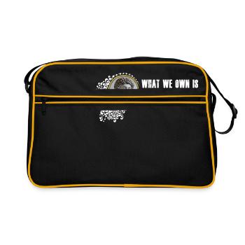 Marcus Aurelius - Nous possédons le moment présent - Sac Retro - noir/or - Devant