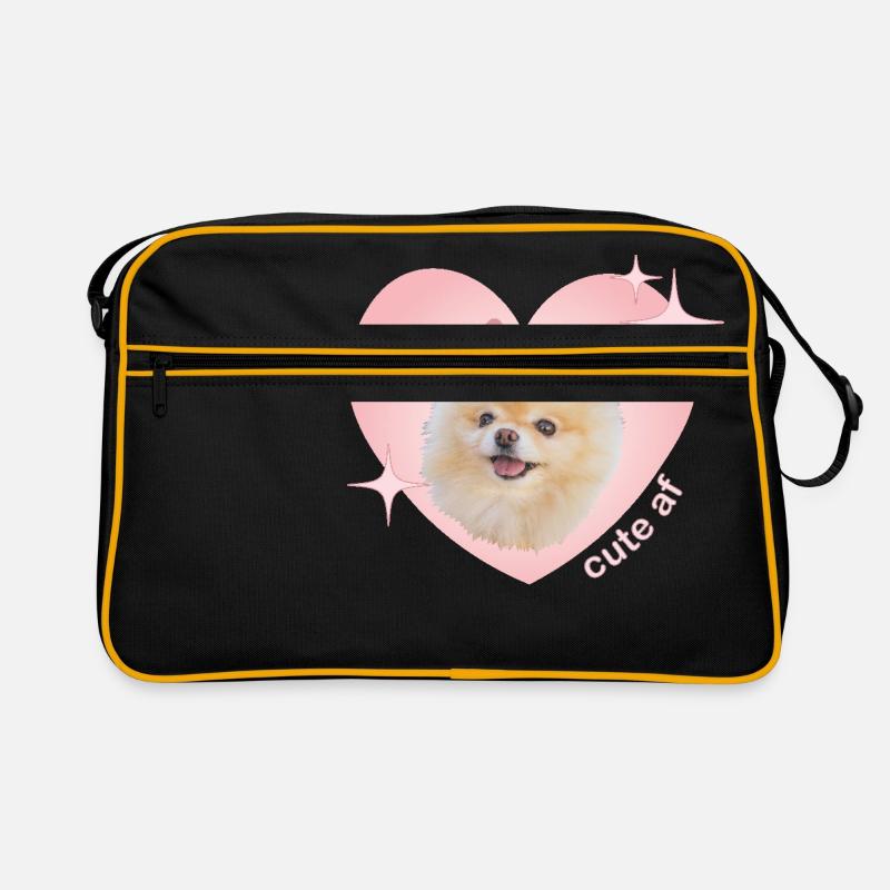 Mignon AF Poméranien - Sac Retro - noir/or