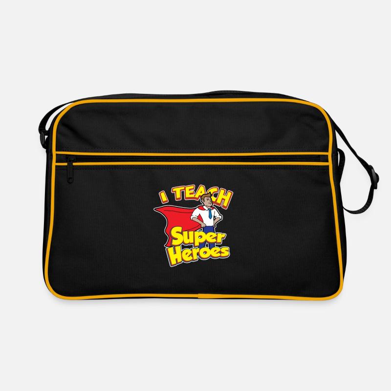 Lehrer Lehrertag Superhelden Lehrergeschenk Retro Tasche