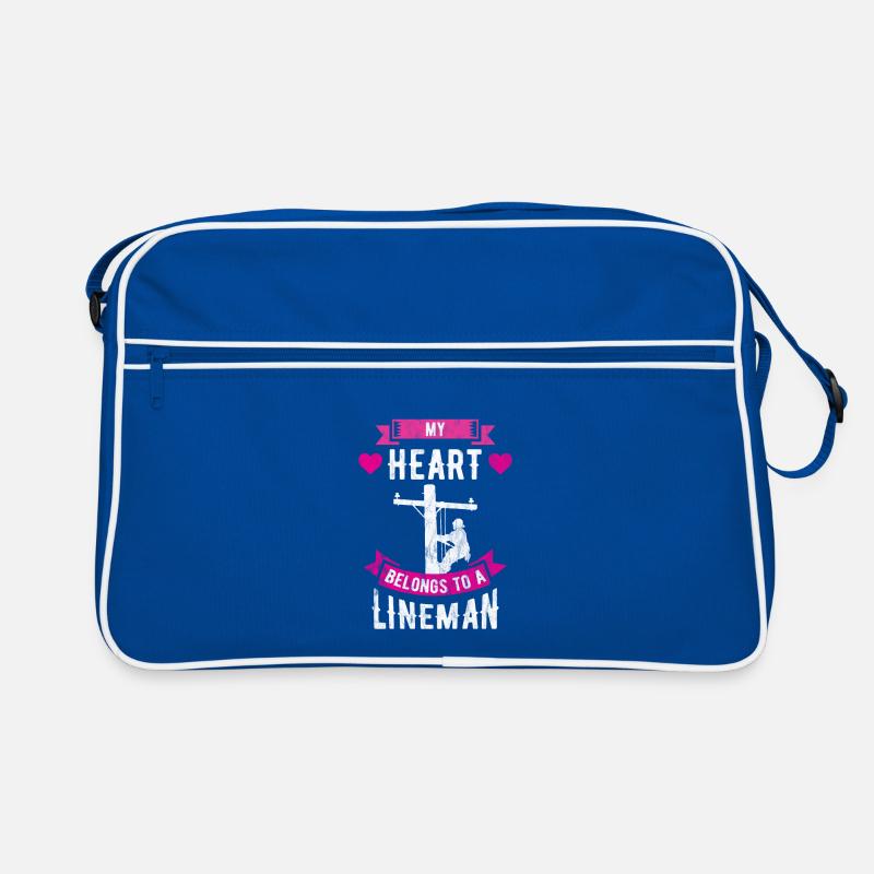 Mon cœur appartient à un cadeau de lineman line worker Sac Retro