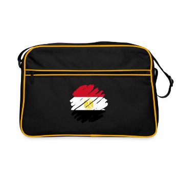 Egypte Drapeau Hurghada Afrique Drapeau Egyptien - Sac Retro - noir/or - Devant