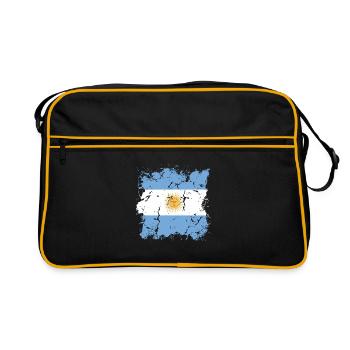 Argentine Drapeau Amérique du Sud Drapeau argentin - Sac Retro - noir/or - Devant